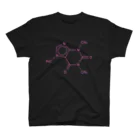 分子構造のカフェインの分子構造 スタンダードTシャツ