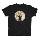 kmd.の満月に熊 Regular Fit T-Shirt