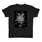 MikaTamo totally hobbyのMy animals 鳥　背景黒 Regular Fit T-Shirt