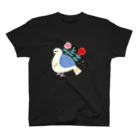 かわべしおん | イラストレーターのお花の生えた鳥 スタンダードTシャツ