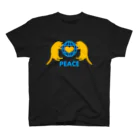 保護猫支援ショップ・パール女将のお宿のpeace ウクライナカラー2 スタンダードTシャツ