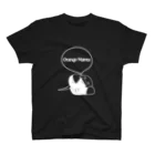 にとりうむ-NiTorium-🔸オレンジマンタのグッズのオレンジマンタ(ごろ寝/シンプル/ホワイト) Regular Fit T-Shirt