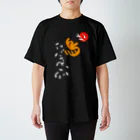 Siderunの館 B2の和デザインな烏(白) スタンダードTシャツ