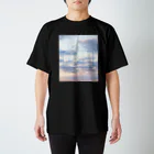 ゆにねこ惑星のପ天使の夏休みଓ夕暮れ旅行(濃) スタンダードTシャツ