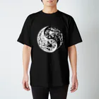 Ａ’ｚｗｏｒｋＳの陰陽髑髏 旋転 薄墨（オリジナル家紋シリーズ） Regular Fit T-Shirt