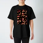 一瞬の花火のドットと花火 スタンダードTシャツ