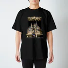 3to10 Online Store SUZURI店の夜のまちの星集め（文字色：白） Regular Fit T-Shirt