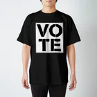 VOTE FOR YOUR RIGHTのVOTE FOR YOUR RIGHT　文字黒 スタンダードTシャツ