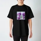 虚空の蔵雑貨店の紫のバラ・スクエア Regular Fit T-Shirt