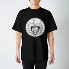 Ａ’ｚｗｏｒｋＳの下がり藤に髑髏 白（オリジナル家紋シリーズ） Regular Fit T-Shirt