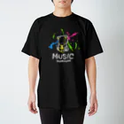 モコモコ本舗のくまくまMUSIC ロックver. スタンダードTシャツ