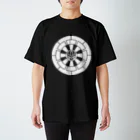 Ａ’ｚｗｏｒｋＳの髑髏抜き源氏車 白（オリジナル家紋シリーズ） Regular Fit T-Shirt