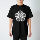 Ａ’ｚｗｏｒｋＳの髑髏抜き桔梗 白（オリジナル家紋シリーズ） Regular Fit T-Shirt