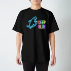 DeepBlueのホホジロザメ　ネオン スタンダードTシャツ