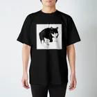 kinako-japanの靴下猫　くろみつ スタンダードTシャツ