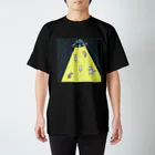 Sohi_Kiiroのみんなでabductionーバックプリント白ー【サムキャッツ】 Regular Fit T-Shirt