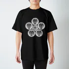 Ａ’ｚｗｏｒｋＳの髑髏抜き梅鉢 白（オリジナル家紋シリーズ） Regular Fit T-Shirt