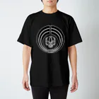 Ａ’ｚｗｏｒｋＳの熨斗輪に髑髏 白枠黒（オリジナル家紋シリーズ） スタンダードTシャツ