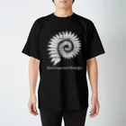 HelicoprionDesign（ヘリコプリオン デザイン）のHelicoprionDesignロゴマーク（白インク） Regular Fit T-Shirt