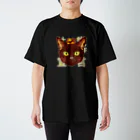 トロ箱戦隊本部の甘党宣言 黒猫さん スタンダードTシャツ