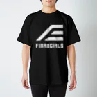 ファイナンシャルズのFINANCIALS白ロゴスクエア スタンダードTシャツ