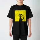 ヨクつくるのねことさかな イエロー スタンダードTシャツ