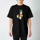 ユウサミイTシャツ店のうさぎ星人  YUNA color   黒ほか濃色全17種  （小さめプリント） Regular Fit T-Shirt