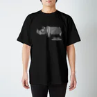 muneji_origamiのORIGAMI RHINOCEROS Regular Fit T-Shirt
