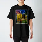 art-Laboのゴッホ 【世界の名画】夜のカフェテラス 自画像 ポスト印象派 絵画 美術 art Regular Fit T-Shirt