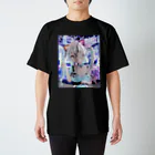 radennbyakkoの地雷系ブラック白虎 Regular Fit T-Shirt