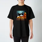 はいぱー　ねこまっくす©︎のピザが食べたいネコマックス スタンダードTシャツ