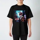 𝔔𝔘𝔒ℜℑ𝔄のCyberpunk giraffe スタンダードTシャツ