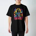 NEKOMETALの頭に城猫ちゃん Regular Fit T-Shirt