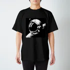 seiya_CosmicPioneerの宇宙飛行士の眼差し スタンダードTシャツ