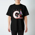 月夜のタツノオトシゴのCat Christmas スタンダードTシャツ