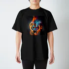 キリマジのTiger with aura of fire and water【B】 スタンダードTシャツ