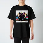 Noir's Cronusのオシャレな黒猫 スタンダードTシャツ