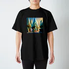 のんびりアート工房のジオメトリック都市 Regular Fit T-Shirt