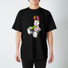 ユウサミイTシャツ店のうさぎ星人　春color 　黒、濃色各種 Regular Fit T-Shirt