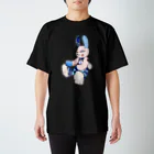 ユウサミイTシャツ店のうさぎ星人２号　黒　濃色各色 Regular Fit T-Shirt