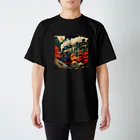 日本の風景 COOL JAPANの日本の風景:SL 蒸気機関車、Japanese senery:SL Steam locomotive スタンダードTシャツ