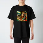 日本の風景 COOL JAPANの日本の風景:縁側でスイカを食べる スタンダードTシャツ