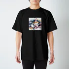 Pure Heartの寝る猫 Regular Fit T-Shirt