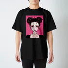 THE ART SPACEのお団子ちゃん x つるにゃん Regular Fit T-Shirt