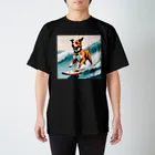 studio eizoのおいら波乗り🐕犬サーファー🏄 スタンダードTシャツ