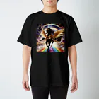 ひよっこなボスの宇宙の虹を駆ける金鎧の黒ペガサス Regular Fit T-Shirt