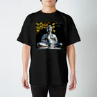 D・K　Design.saitama　ディーケーデザインさいたまのDKデザイン　黒背景金飾り　銀の大仏様 Regular Fit T-Shirt