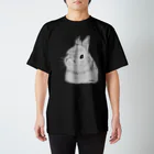 greetenのうさぎ　アートモノクロ スタンダードTシャツ