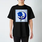 Licht_flowerの青い薔薇と月 スタンダードTシャツ