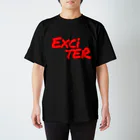 Exciter K.K.の Exciter(文字バージョン) Red Regular Fit T-Shirt